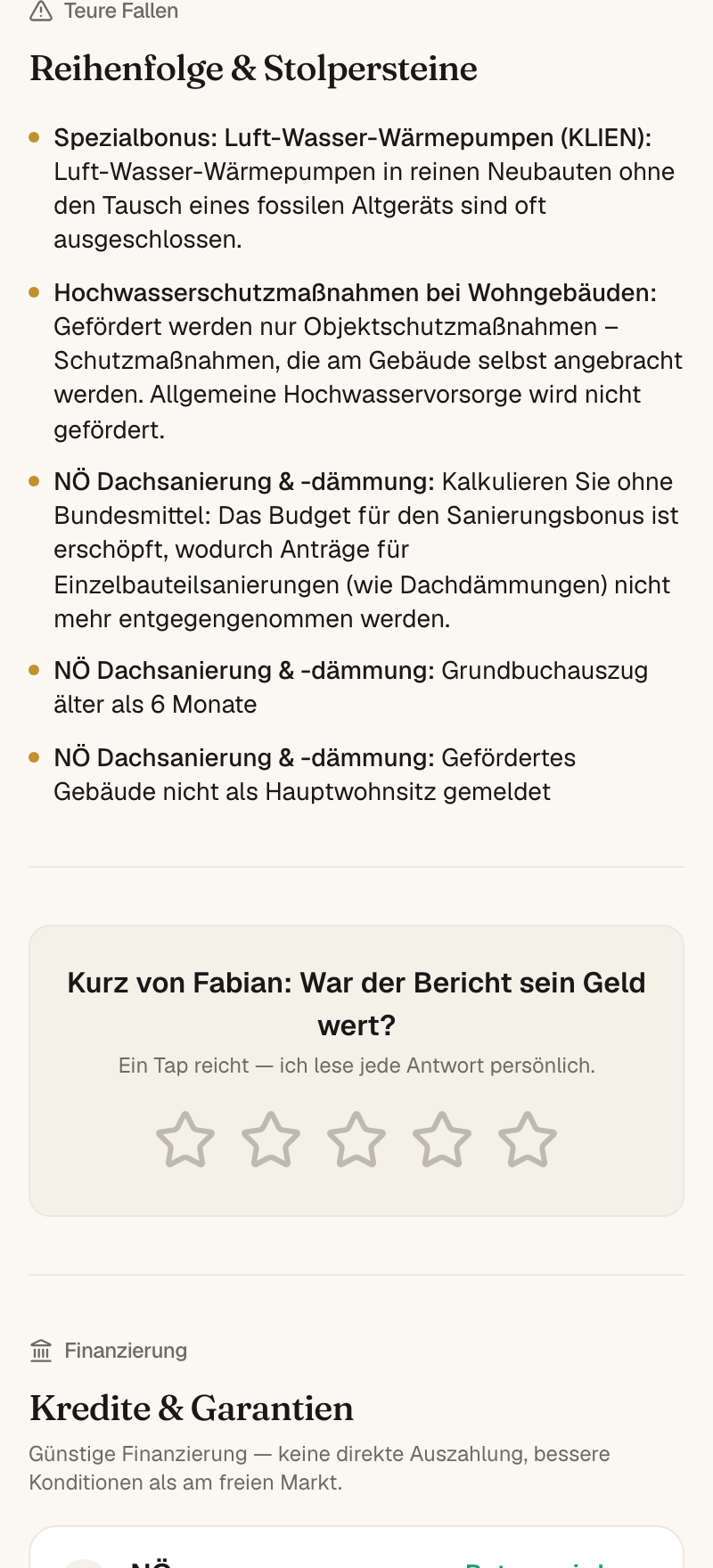 Beispiel: Teure Fallen, die du vermeidest