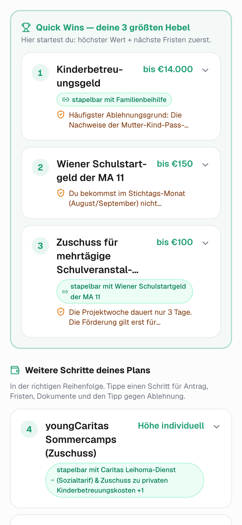 Beispiel: Quick Wins — größte Hebel